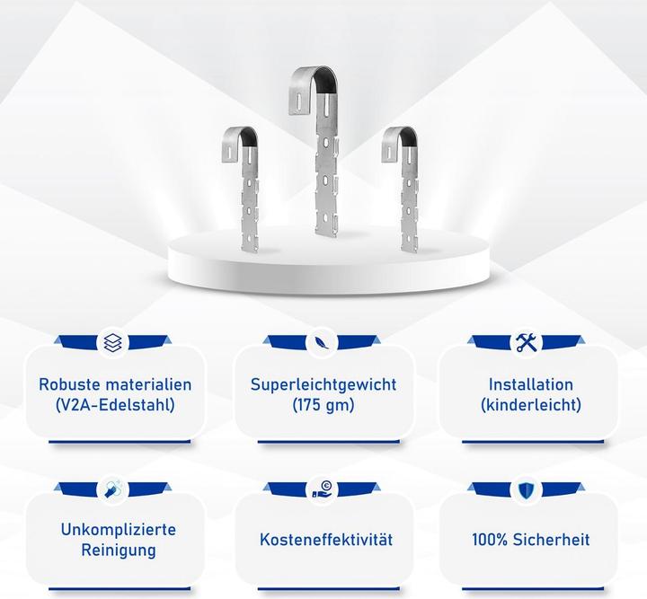 Produktbild Solar Hook Balkonkraftwerk Solarhaken rund (Solaranlage Montagematerial)
