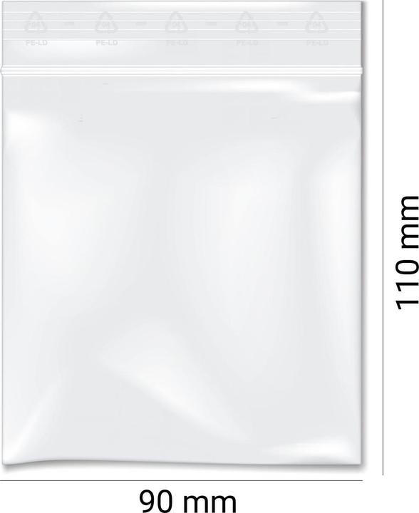 Audisana Schnellverschlussbeutel 90x110mm (Minigrip) - 100 Stück