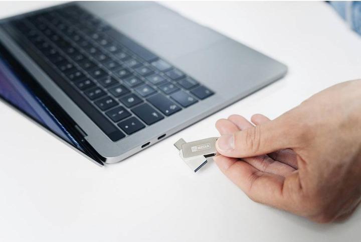 Produktbild MyMedia USB 3.2 OTG Stick 32GB, Typ A-C, My Dual, silber (32 GB, USB-A, USB-C)