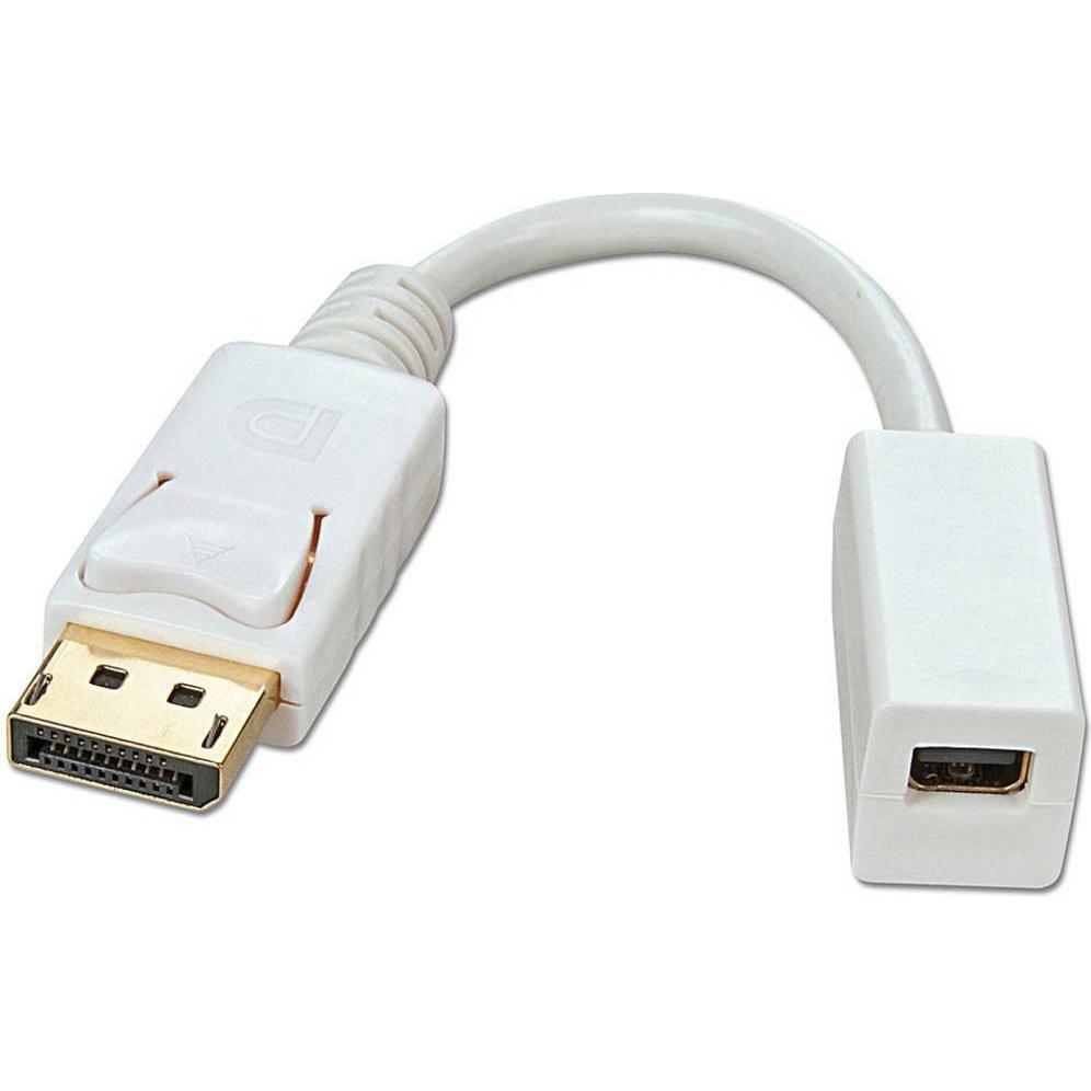 Thumbnail - Lindy DisplayPort zu (Mini DP, 15 cm), Data + Video Adapter, Weiss