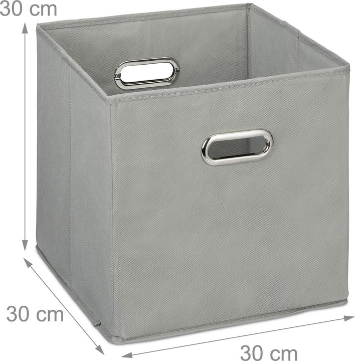 Produktbild Relaxdays 4x Aufbewahrungsbox (30 x 30 x 30 cm, 26 l)