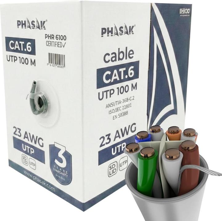 Produktbild Phasak PHR 6100 (U/UTP, CAT6, 100 m)