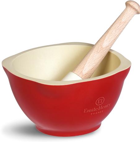 Produktbild Emile Henry Mortier et pilon Rouge Grand cru 15 x 8 x 12.5 cm