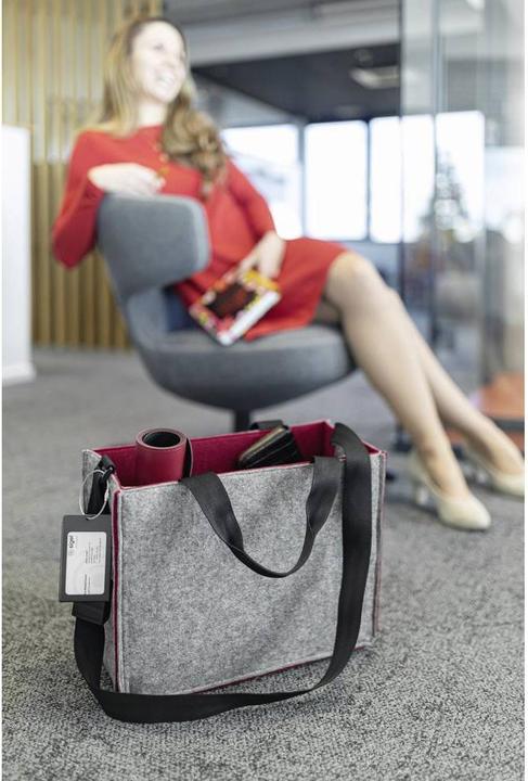 Produktbild Sigel Notebooktasche Desk Sharing Bag Bicolor M, Grau/Rot 15.4 (15.40")