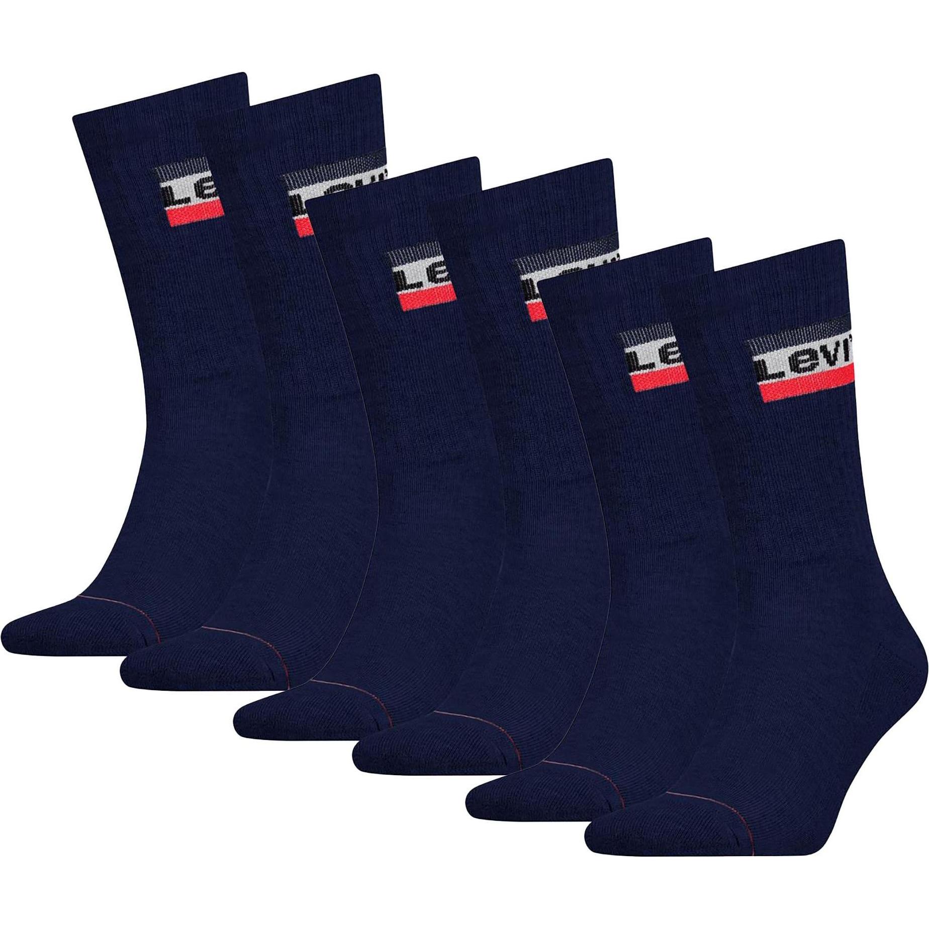 Levis, Herren, Socken, Socken Sportlich, Blau, (6er Pack, 39 - 42)