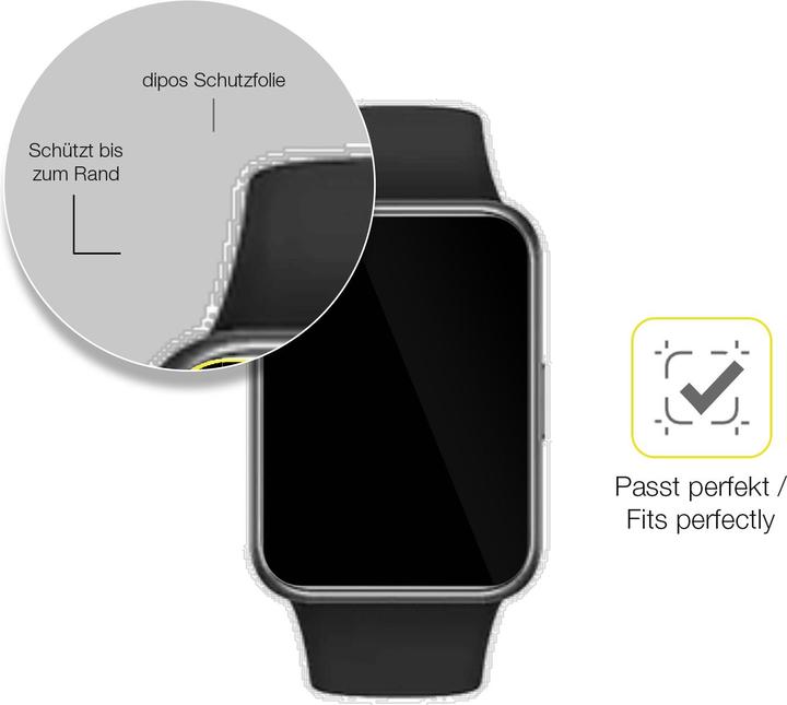 Produktbild Dipos Displayschutzfolie Full-Cover 3D (Huawei Watch Fit 2)