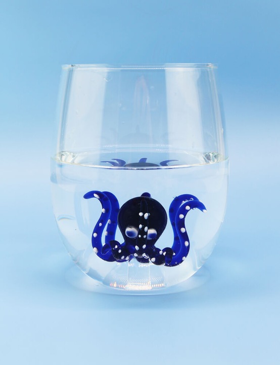 Actual product image Winkee Drinking Glasses - Handmade Octopus (1 x)