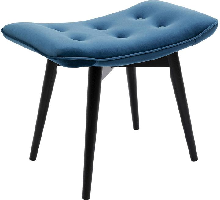 Immagine prodotto Kare Design Sgabello Nero Vicky Velluto Benzina 46x59cm (59 cm)