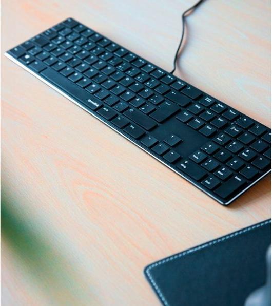 Immagine prodotto Speedlink Tastiera RIVA Slim Metal Scissor, vendita al dettaglio in nero (DE, Cablato)