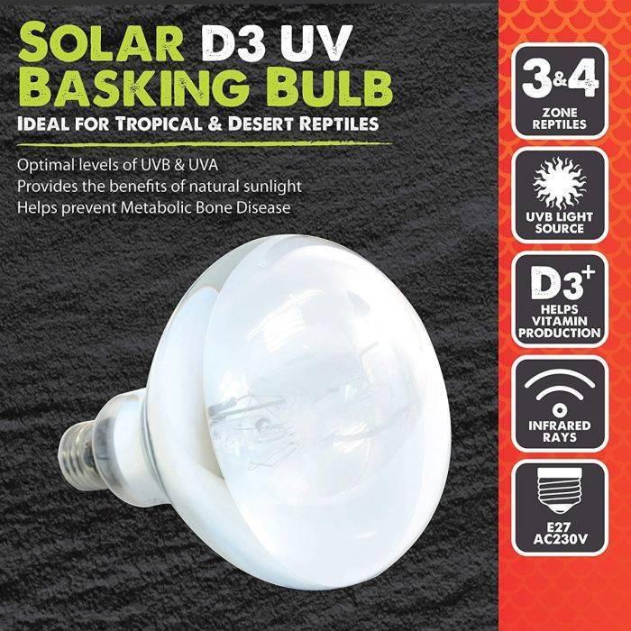Komodo Solar D3 UV Basking Bulb (UVB, UVA, Splashproof)