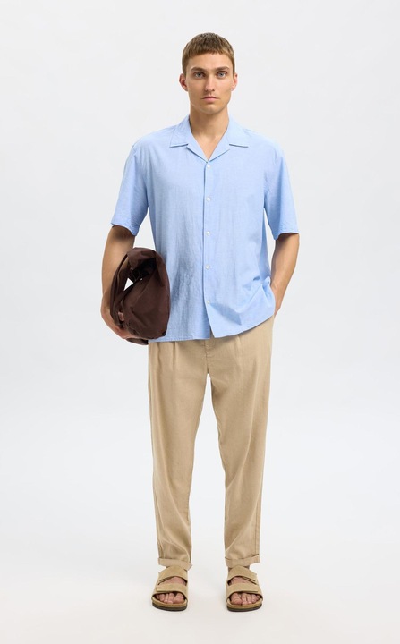 Actual product image Selected Homme Cropped relaxed fit trousers (W31/L34)