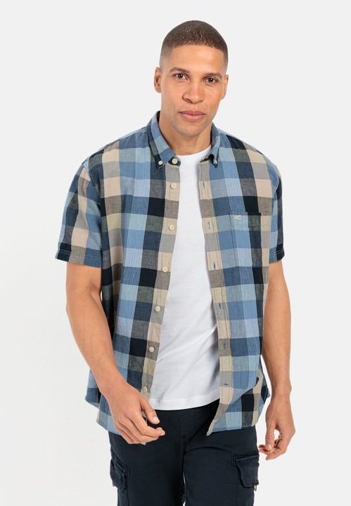 Image du produit Camel Active Chemise à carreaux en lin mélangé (M)
