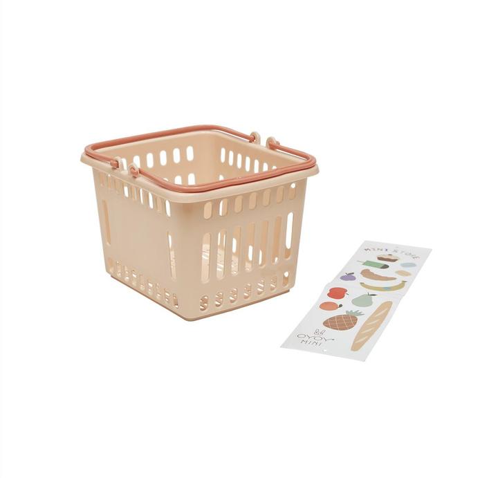 OYOY Mini Play food shopping basket Yummy coral
