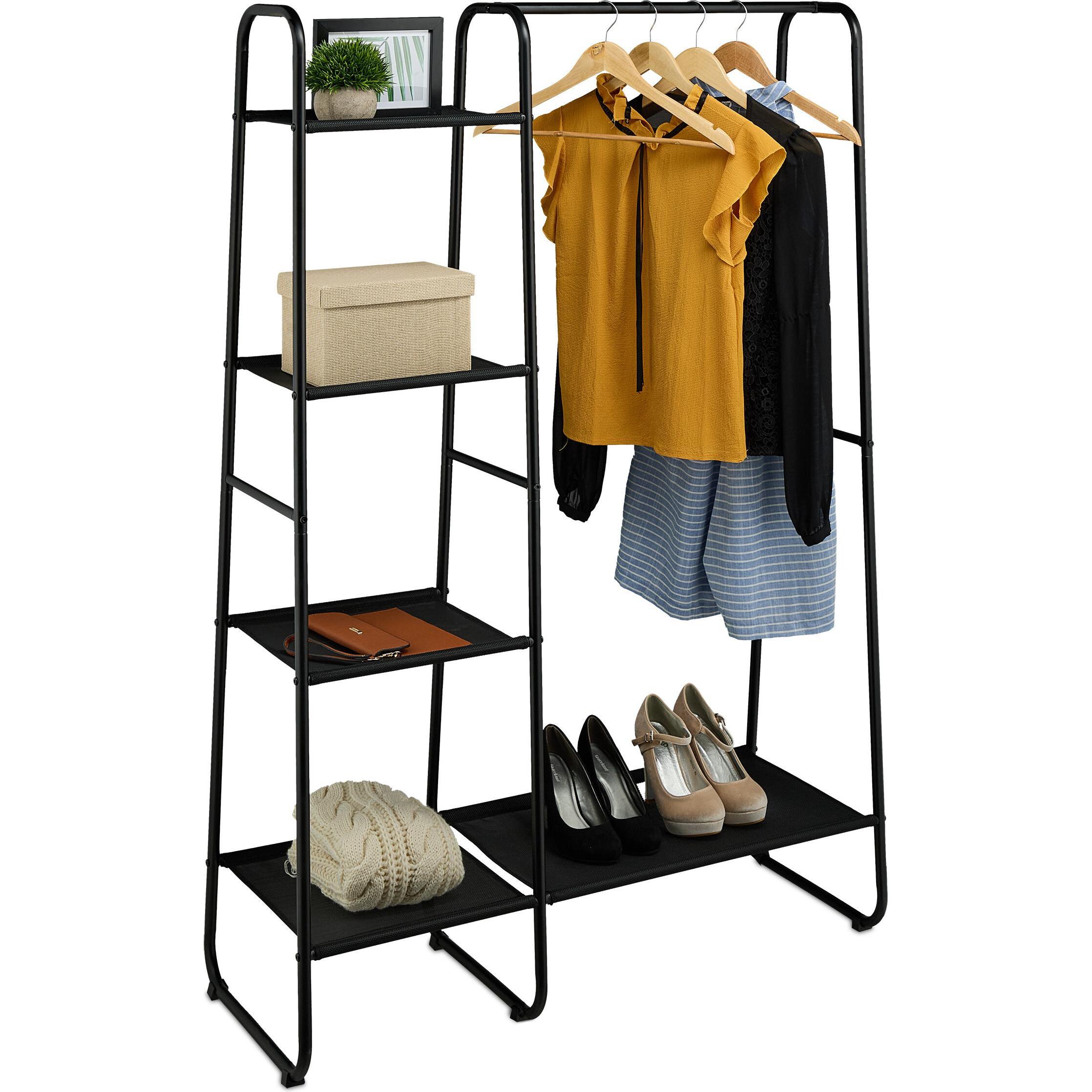 Relaxdays, Kleiderständer + Kleiderstange, Kleiderständer