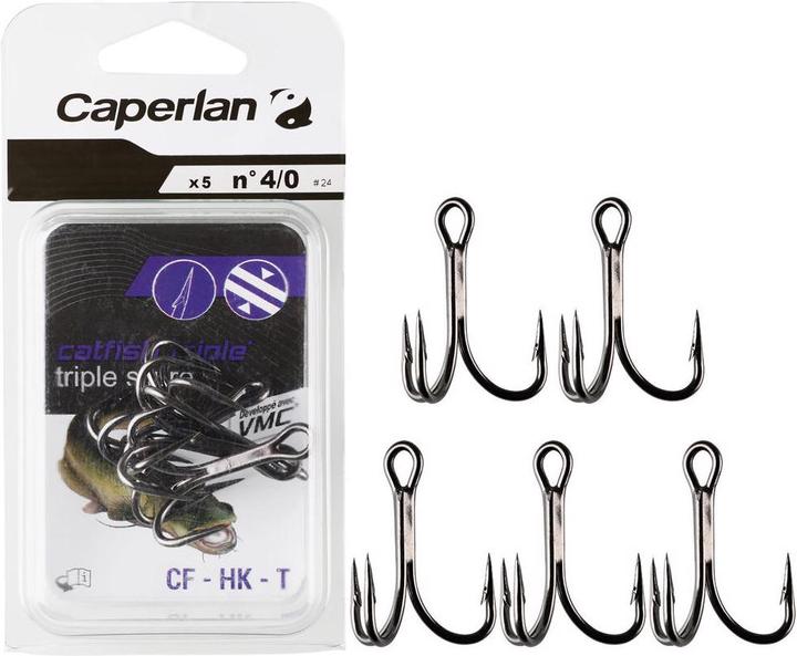 Actual product image Caperlan Hooks treble hooks catfishing