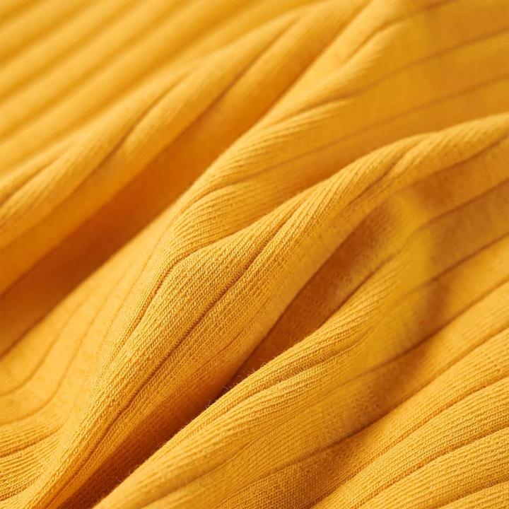 Immagine prodotto vidaXL Camicia da bambino a maniche lunghe ocra 116, materiale: 95% cotone. 5 (116)