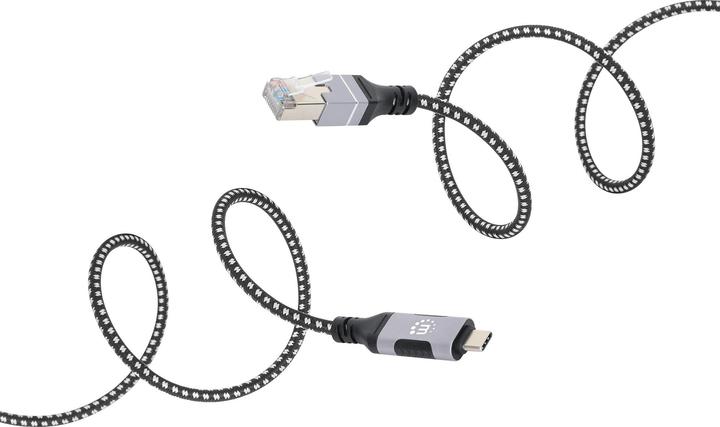 Produktbild Manhattan USB-C auf Gigabit Ethernet-Netzwerkkabel, 2 m (2 m, USB 3.0)