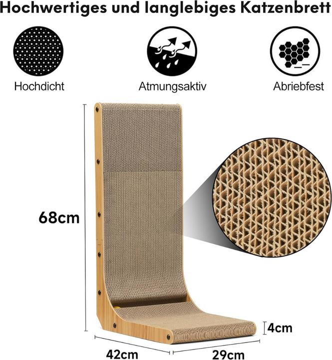 Actual product image Fukumaru Cat scratching board (68 cm, Multicoloured)