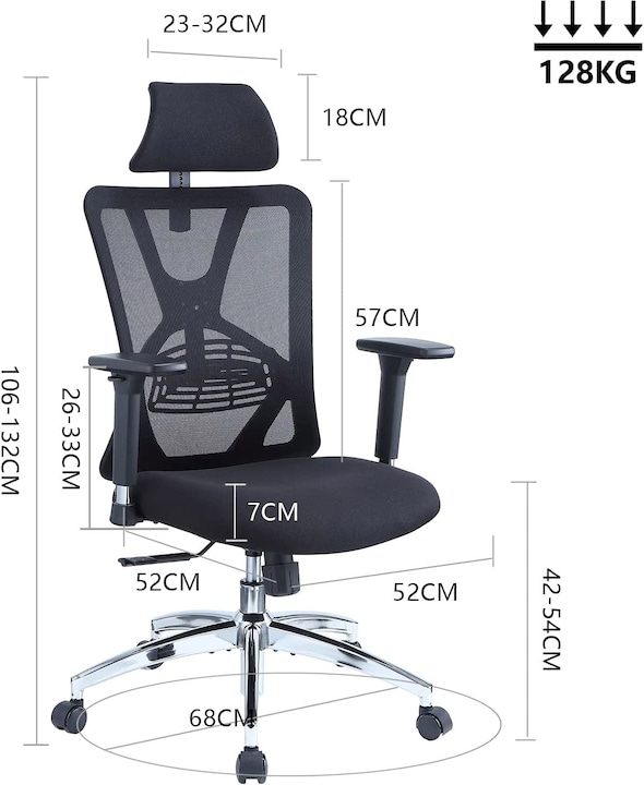 Image du produit Ticova Siège de bureau avec soutien lombaire