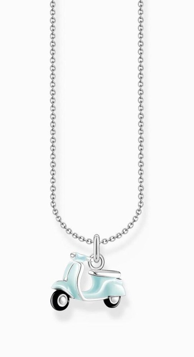 Produktbild Thomas Sabo Kette mit mintfarbenem Motorroller-Anhänger Silber (925er Silber, Emaille, 38 - 45 cm)
