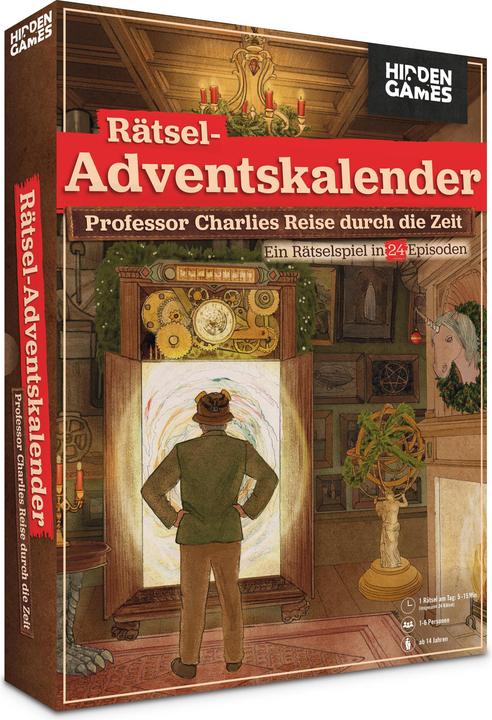 Produktbild Hidden Games Professor Charlies Reise durch die Zeit - Escapespiel (Deutsch, 1 - 6 Spieler)