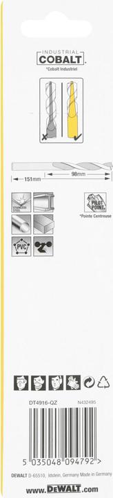 Actual product image DeWalt Metal drill (12 millimetres)