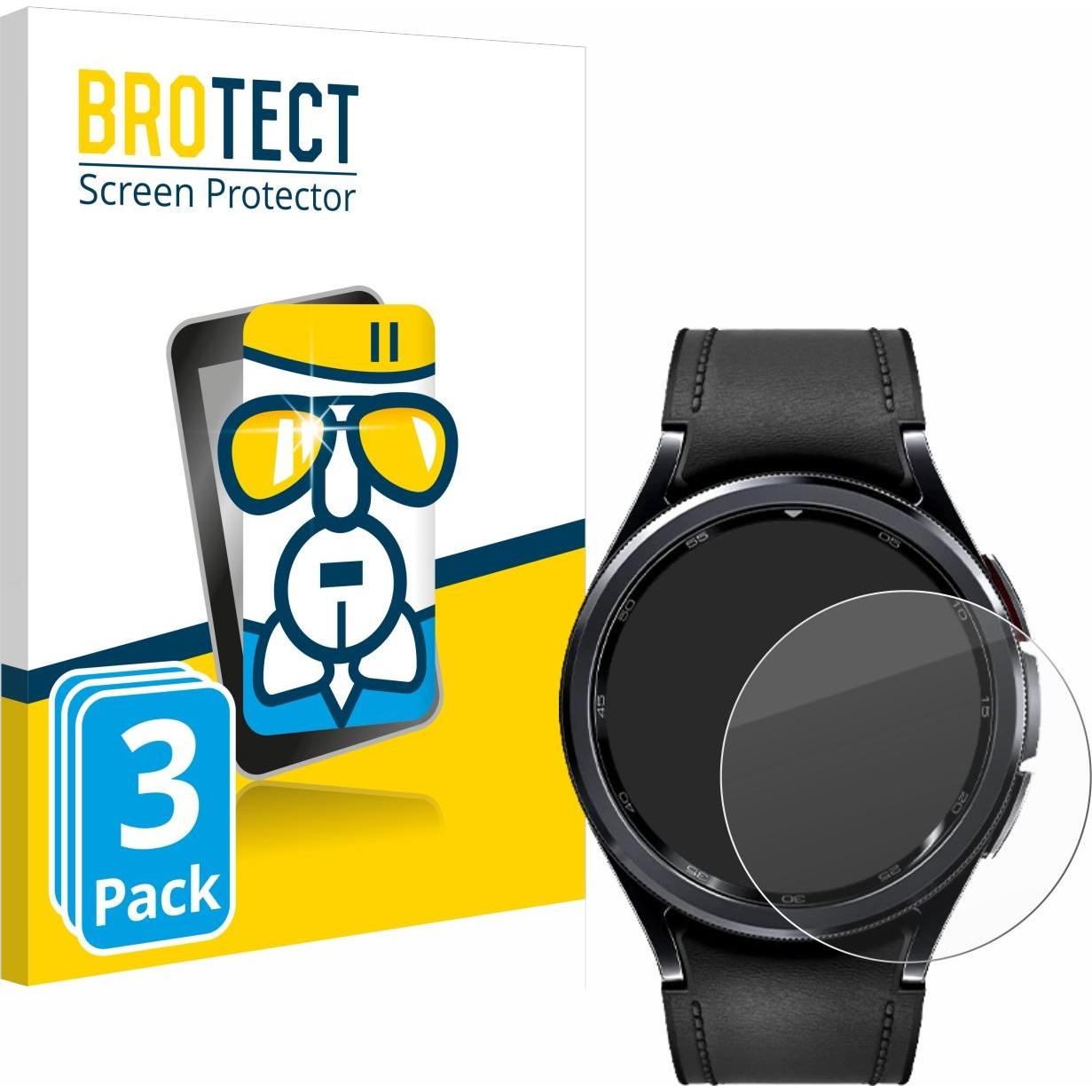 BROTECT AirGlass Panzerglasfolie, Smartwatch Schutzfolie, Transparent