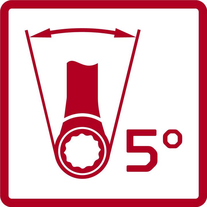 Actual product image Gedore Red red R07300080 Articulated ring ratchet open-end spanner SW8 mm 136 mm (8 mm)
