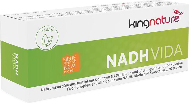 Actual product image Kingnature NADH Vida tablet 20 mg (30 Piece, Pills, 21 g)