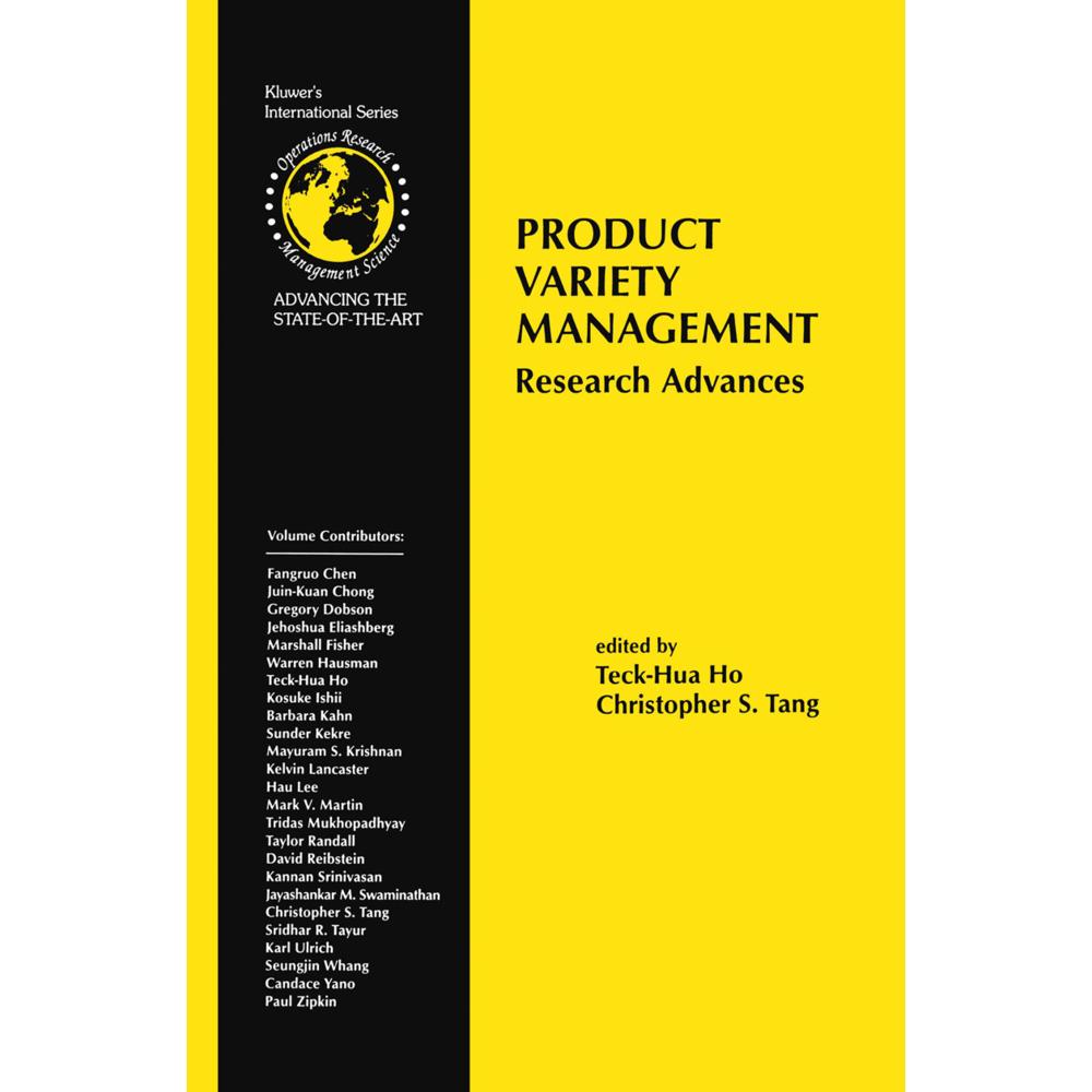 Thumbnail - Product Variety Management, Fachbücher von Christopher S. Tang, Teck-Hua Ho