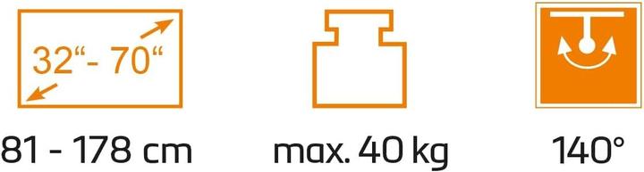 Actual product image myWall My Wall HP 123 Schwarz (40 kg, 32" - 70")