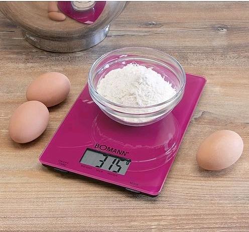 Actual product image Bomann KW 1515 CB Purple Worktop Square Electronic Kitchen Scale