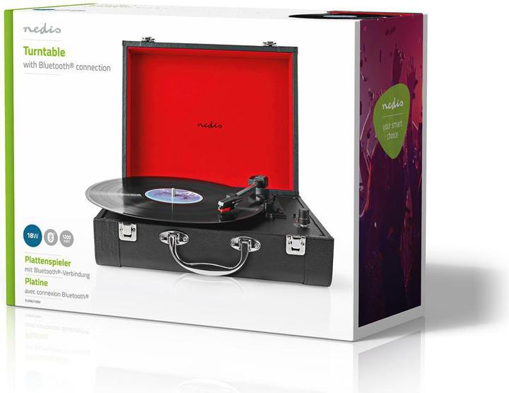 Immagine prodotto Nedis Giradischi, Altoparlanti 18W, Bluetooth, Valigia (Manuale)