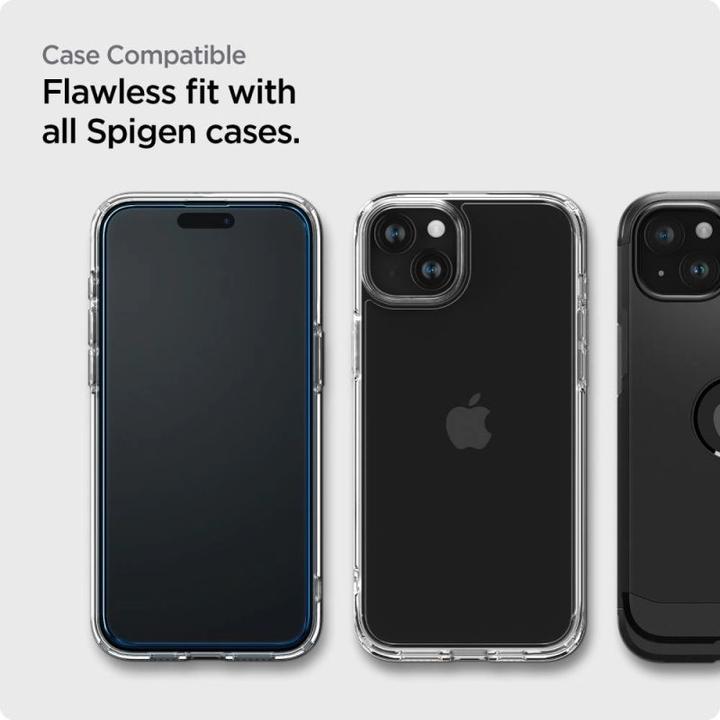 Actual product image Spigen AlignMaster Glas.tR (2 pcs., Apple iPhone 15)
