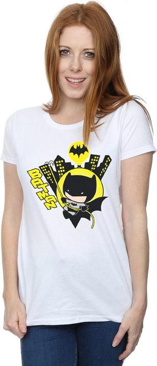 Actual product image Womens/Ladies Chibi Batman Swinging Cotton T-Shirt (M)