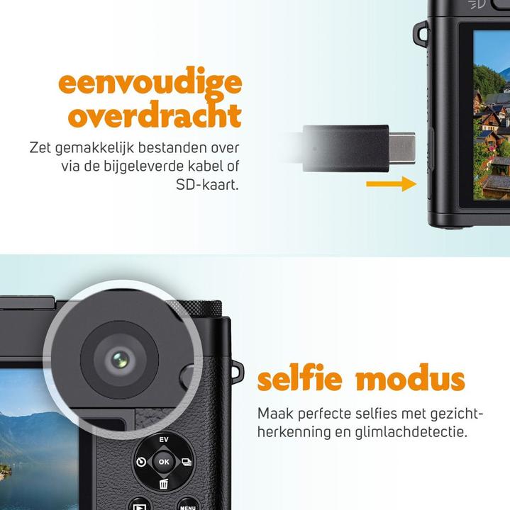 Actual product image Pora&Co Compact 5K Digital Camera (64 Mpx)