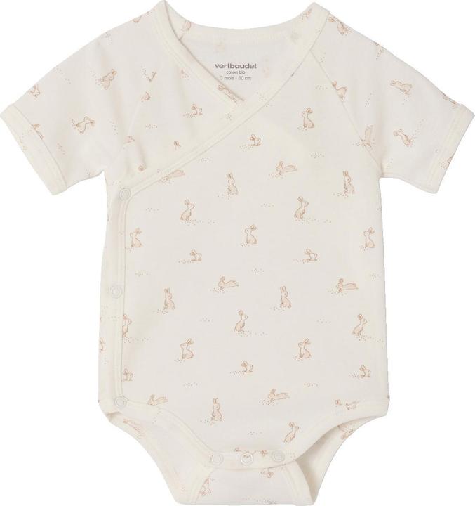 Actual product image Vertbaudet 5er-Pack Baby Wickelbodys mit kurzen Ärmeln, Hasenmotive (56)