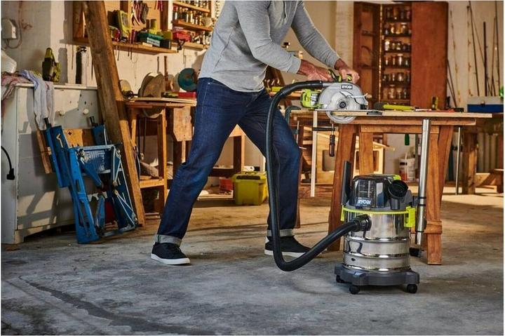 Actual product image Ryobi R18WDV-0 vacuum 18V One + Black, Green (Wet dry vacuum cleaner)