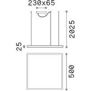 Thumbnail - Ideal lux, Pendelleuchte, ORACLE SLIM LED Pendelleuchte 33W Weiss warmweiss 259154 (3300 lm)