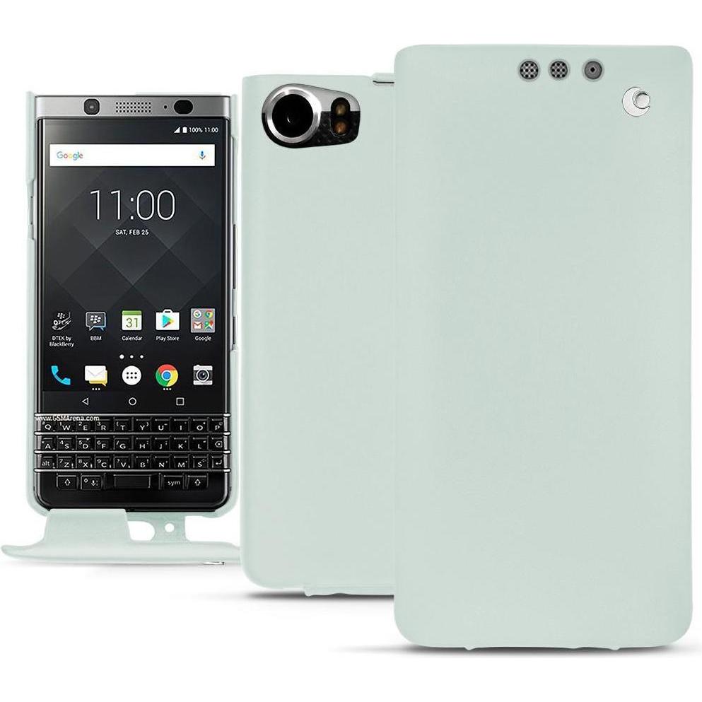 Noreve Lederschutzhülle vertikal (Blackberry KEYone), Smartphone Hülle, Blau