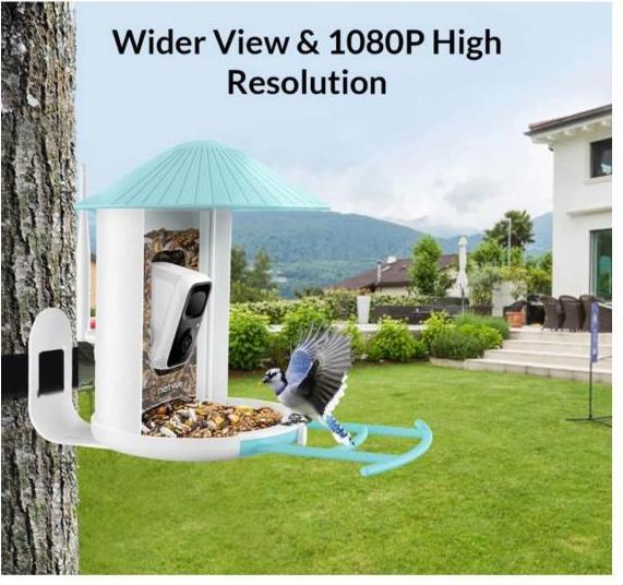 Actual product image Birdfy Bird feeder with solar panel