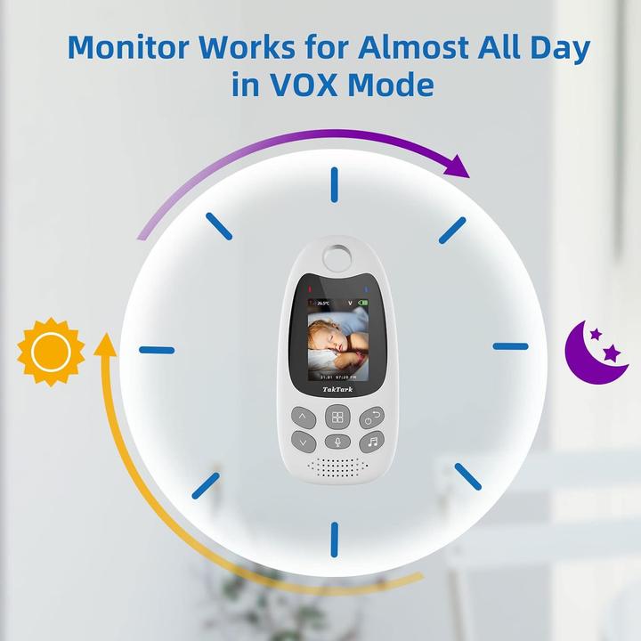 Actual product image TakTark Baby Monitor with Camera 2inch (Video & Audio, 260 m)