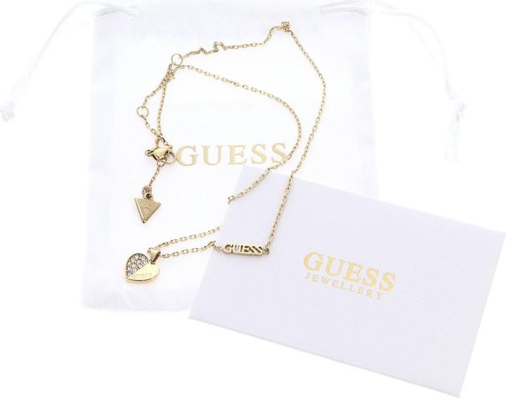 Image du produit Guess Lovely Romantic Gold Plated Necklace JUBN03035JWYGT/U (Acier inoxydable, Verre, 40.5 cm)