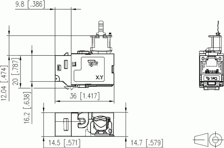 Image du produit Metz Connect Module Keystone CAT 6A (Module Keystone)