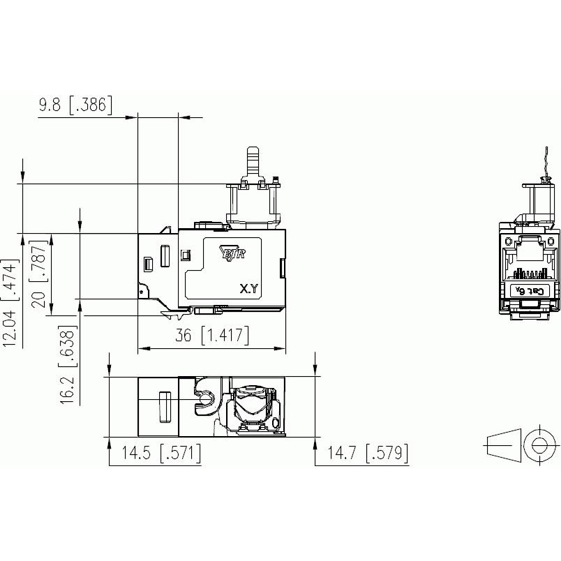 Thumbnail - Metz Connect Keystone Modul CAT 6A (Keystone Modul), Netzwerk Zubehör