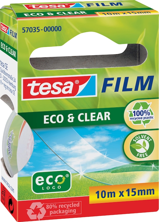 Actual product image tesa tesafilm ECO & CLEAR, solvent-free and ageing-resistant (15 mm)