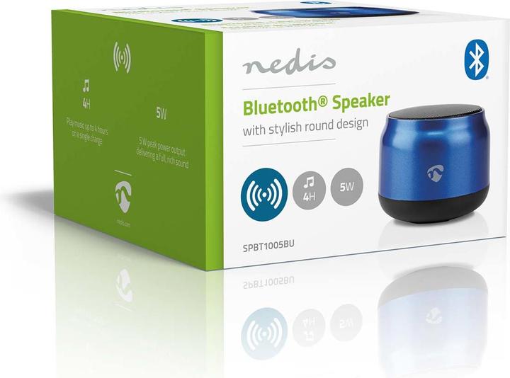 Produktbild Nedis Bluetooth Speaker, 5W - Blue (4 h, Stromversorgung über USB)