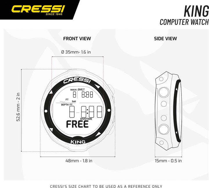Actual product image Cressi King Computer Watch