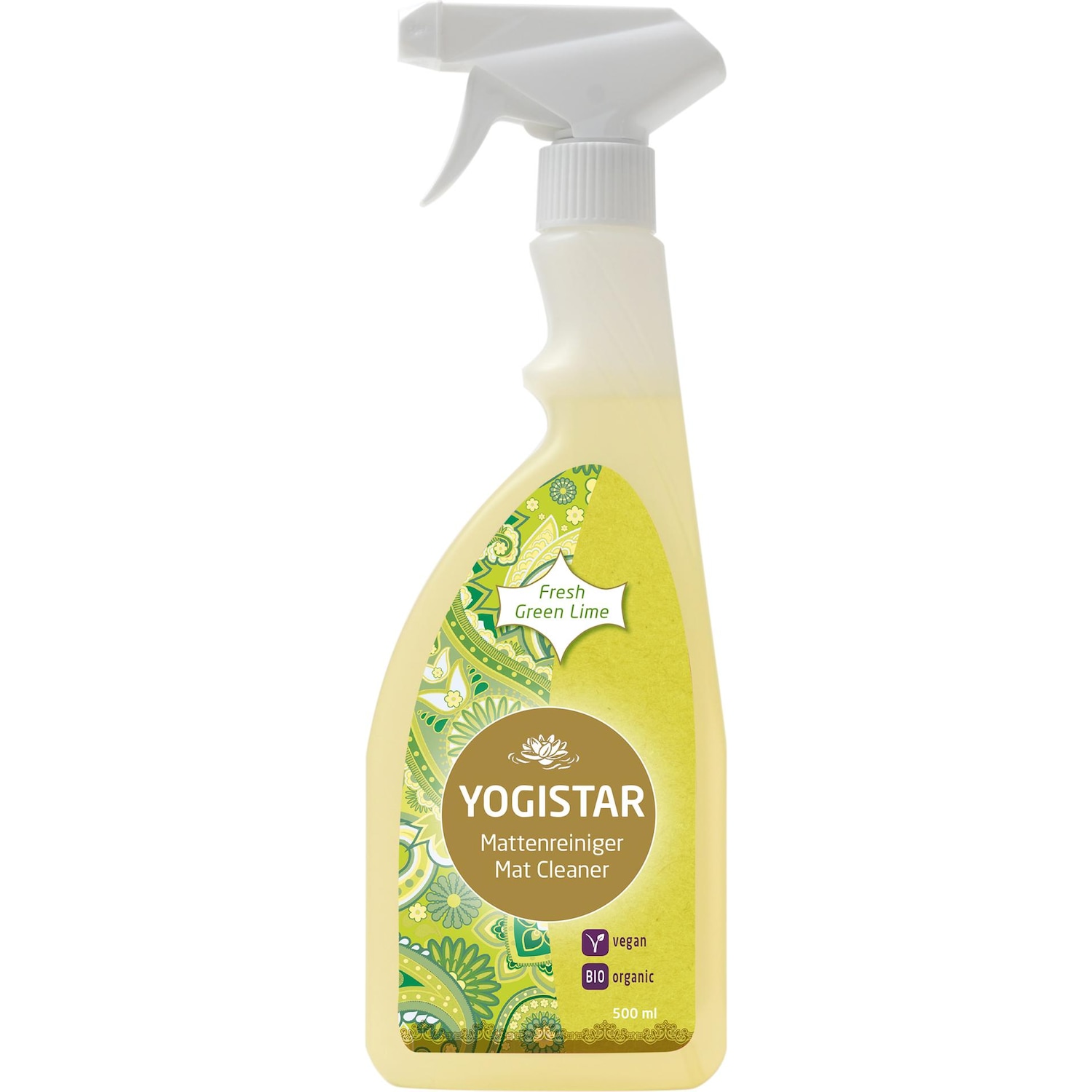 Yogistar Bio Yogamatten Reiniger Fresh Green Lime 500 Ml, Reinigungsmittel, Transparent