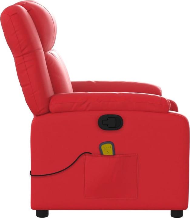 Produktbild vidaXL Massagesessel Fernsehsessel Relaxsessel Sessel Liegesessel Rot Kunstleder